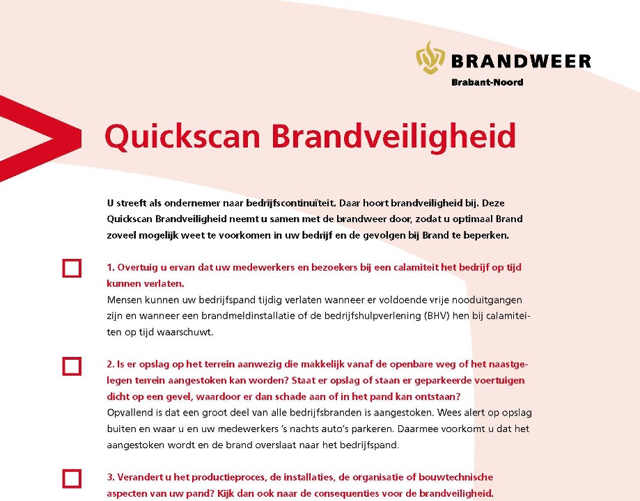  | QuickScan Brandveiligheid | Detail | Projecten